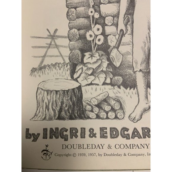 1957 Abraham Lincoln by Ingri & Edgar Parin d'Aulaire Hardback W/ Dust Jacket AO - Picture 5 of 7